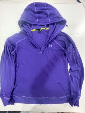 Under Armour Women's Purple Waffle Knit Thermal Hoodie Pullover, Size XL 19